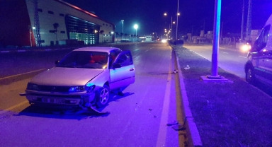 Çorum'da otomobilin çarptığı yaya yaralandı
