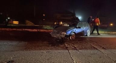Düzce'de nişan konvoyundaki araç kaza yaptı, 1 kişi yaralandı