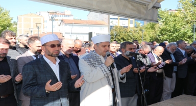 Havza'da, hayatını kaybeden Filistinliler için gıyabi cenaze namazı kılındı