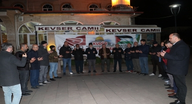 İsrail'in Gazze'deki hastaneye saldırısı Havza'da protesto edildi