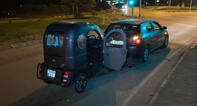 Karabük'te otomobille çarpışan elektrikli mini aracın sürücüsü yaralandı