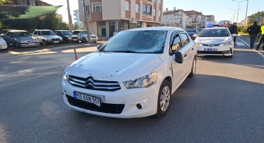 Samsun'da otomobilin çarptığı bisiklet sürücüsü ağır yaralandı