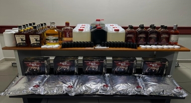 Sinop'ta gümrük kaçağı alkol ele geçirildi