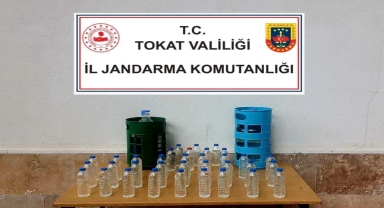 Tokat'ta 57 litre sahte, 17 litre etil alkol ele geçirildi
