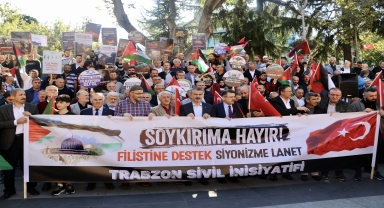 Trabzon'da Filistin'e destek gösterisi yapıldı