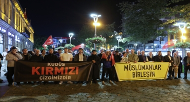 Trabzon'da, İsrail'in Gazze'ye saldırıları protesto edildi
