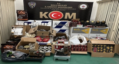 Bolu'daki operasyonlarda çok sayıda kaçak ürün ele geçirildi, 3 şüpheli yakalandı