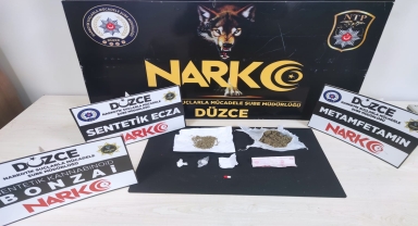 Düzce'de durdurulan araçta uyuşturucu yakalandı