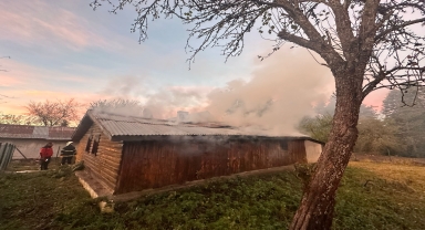 Gerede'de yangın çıkan yayla evinde hasar oluştu