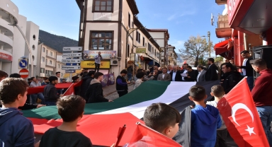 Gümüşhane'de Filistin'e destek yürüyüşü yapıldı