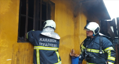 Karabük'te tek katlı müstakil evde çıkan yangın söndürüldü