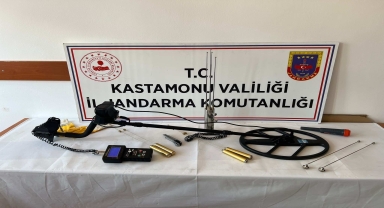 Kastamonu'da izinsiz kazı yapan 2 şüpheli suçüstü yakalandı