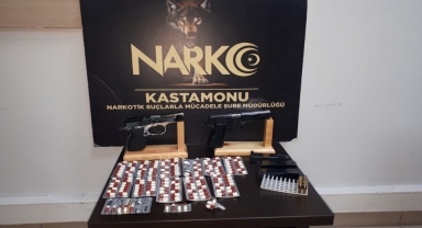 Kastamonu'da uyuşturucu haplarla yakalanan şüpheli gözaltına alındı