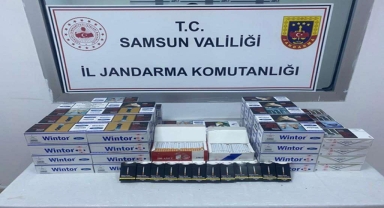 Samsun'da kaçak sigara operasyonunda 2 zanlı yakalandı