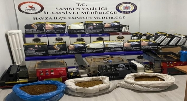 Samsun'da kaçak tütün ve sigara operasyonunda bir zanlı yakalandı