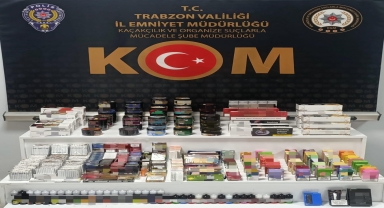 Trabzon'da kaçak sigara operasyonunda bir kişi hakkında işlem yapıldı
