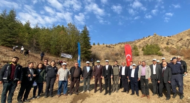 Uğurludağ'da 500 fidan toprakla buluşturuldu