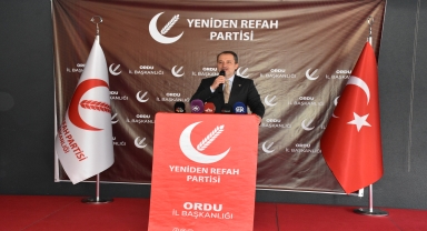 Yeniden Refah Partisi Genel Başkanı Erbakan, Ordu'da konuştu: