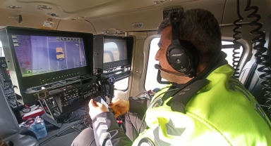 Amasya'da helikopter destekli trafik denetimi