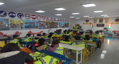 Düzce'de köy okulu öğrencileri jandarmadan trafik eğitimi aldı