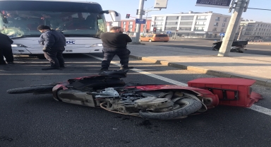 Düzce'de otobüsün çarptığı motosiklet sürücüsü öldü