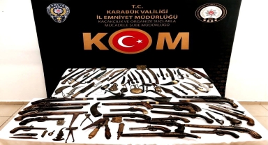Karabük'te tarihi eser niteliğinde 123 obje ele geçirildi