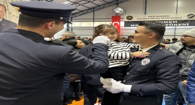 Karadeniz'de 3 ilde eğitimini tamamlayan 1212 polis adayı yemin etti
