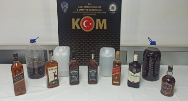 Kastamonu'da kaçak ve sahte alkol operasyonunda iki zanlı yakalandı