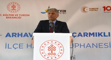 Kültür ve Turizm Bakan Yardımcısı Alpaslan, Artvin'de kütüphane açılışında konuştu: