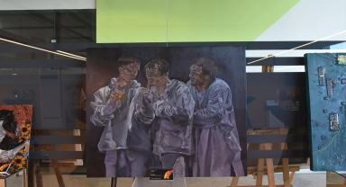 OMÜ'de sanat yarışması sergisi düzenlendi