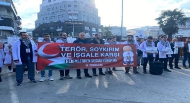 Sakarya ve Zonguldak'ta hekimler ve sağlık çalışanları Gazze için
