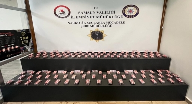 Samsun'da evinde 13 bin 440 uyuşturucu hap bulunan zanlı gözaltına alındı