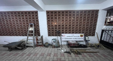 Samsun'da kaçak kazı yapan 8 kişi suçüstü yakalandı