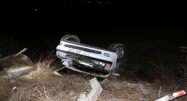 Samsun'da tarlaya devrilen otomobildeki 1 kişi yaralandı