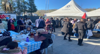 Samsun'un Alaçam ilçesinde Filistin'e yardım için kermes düzenlendi