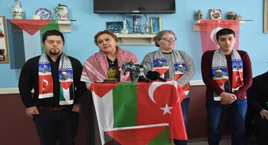 Trabzon'daki özel bireyler Filistin halkına