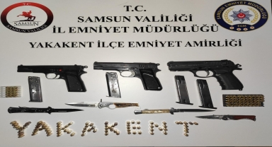 Samsun'da ruhsatsız silah operasyonu