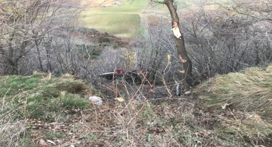 Samsun'da şarampole devrilen traktörün sürücüsü yaralandı