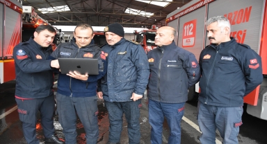 Trabzon'da itfaiyeciler AA'nın