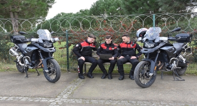 Trabzon'da motosikletli polisler AA'nın