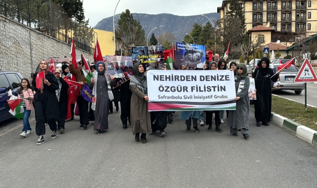 Karabük'te İsrail'in Gazze'ye yönelik saldırıları protesto edildi