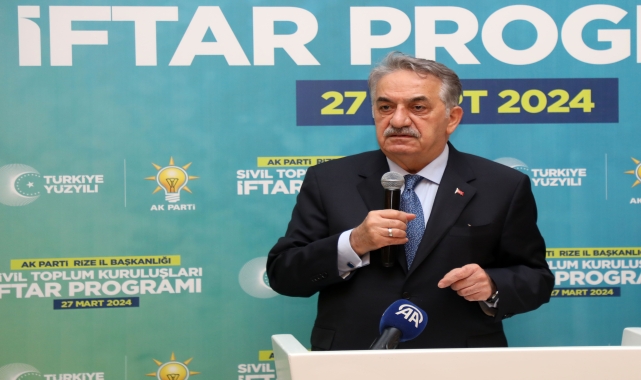 AK Parti Genel Başkan Yardımcısı Yazıcı, Rize'de iftar programında konuştu: