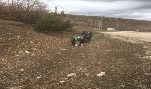 Almus'ta çevre temizliği yapıldı