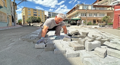 Bafra'da geçen yıl 106 bin 260 metrekare parke taşı döşendi