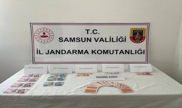 Samsun'da kumar operasyonunda 4 kişiye 25 bin 700 lira para cezası kesildi