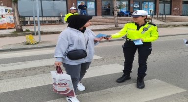 Samsun’da trafik kuralları ve yaya önceliği hakkında bilgilendirme yapıldı