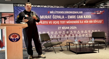 TUSAŞ Eğitim Uçakları Baş Uçuş Test Pilotluğu Şefi Özpala, Trabzon'da söyleyişe katıldı: