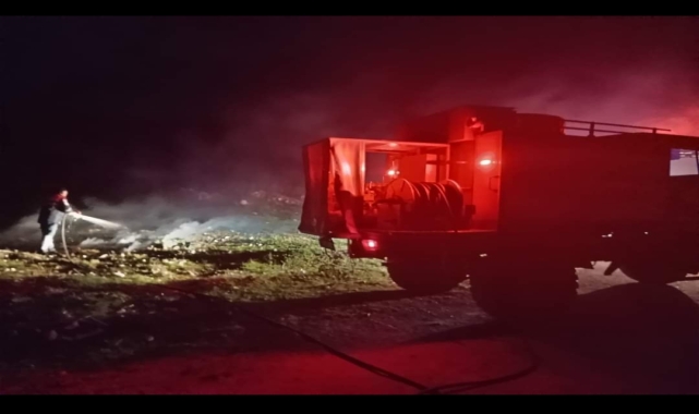 Yeniçağa'da çıkan anız yangını söndürüldü