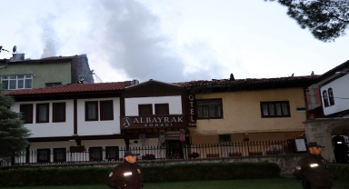 Amasya'da tarihi konakta çıkan yangın söndürüldü