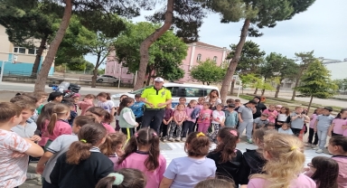 Bafra'da 160 öğrenciye trafik eğitimi verildi